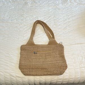 The Sak Tan Crochet Tote Bag